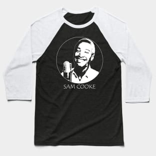 Sam Cooke black and white Baseball T-Shirt